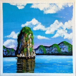 Cuadro "Paisaje con roca"